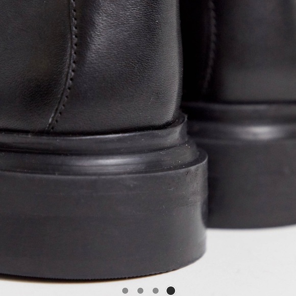 Asos Leather Buckle Boots in Size 10 UK 8 - Picture 4 of 9